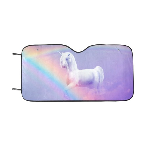 Rainbow and Unicorn Car Sun Shade 55"x30"