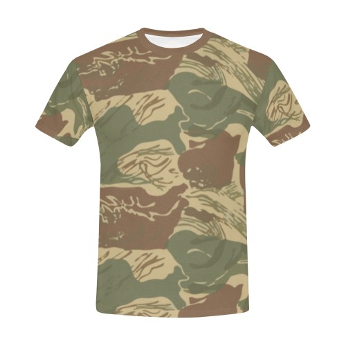 Rhodesian Brushstroke Camouflage v1 All Over Print T-Shirt for Men (USA Size) (Model T40)