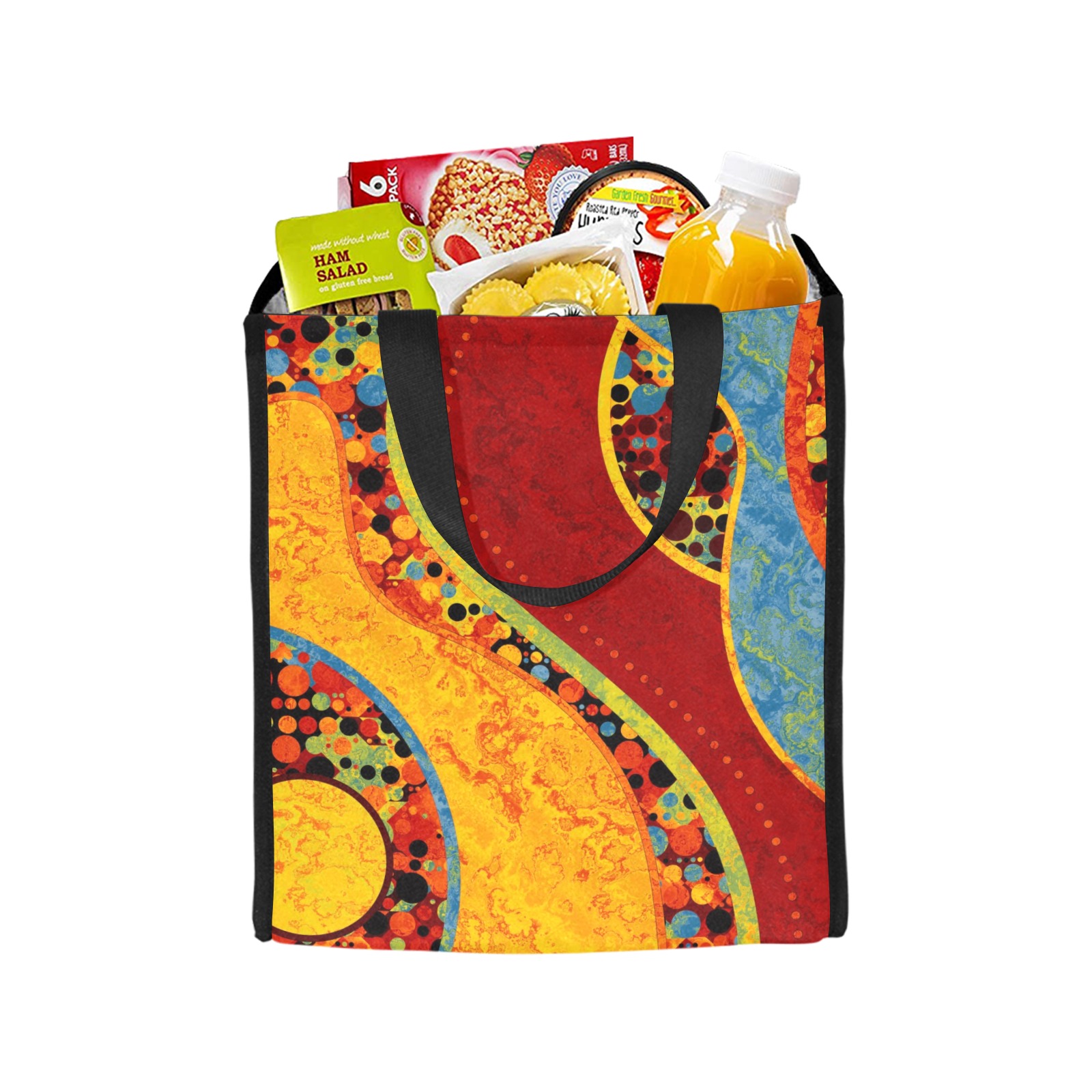 Abstract Pattern Mix - Dots And Colors 4 Picnic Tote Bag (Model 1717)