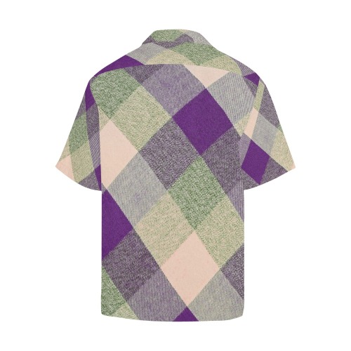 Pastel Plaid Purple Hawaiian Shirt (Model T58)