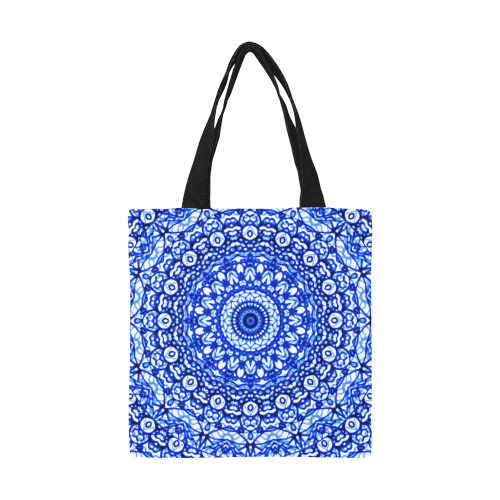 Blue Mandala Mehndi Style G403 All Over Print Canvas Tote Bag/Small (Model 1697)