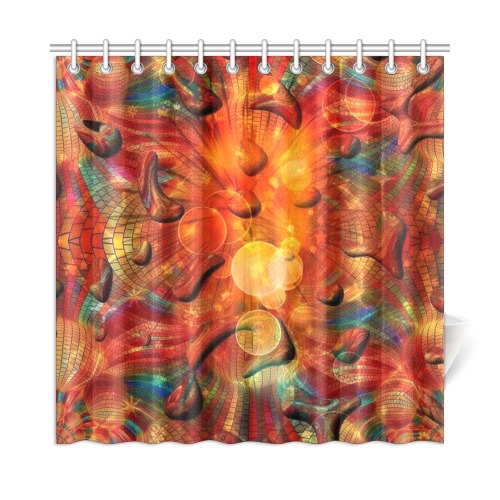 Fire by Nico Bielow Shower Curtain 72"x72"