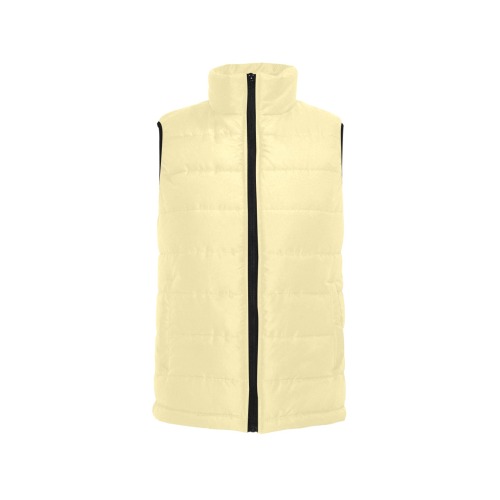 color vanilla Women's Padded Vest Jacket (Model H44)
