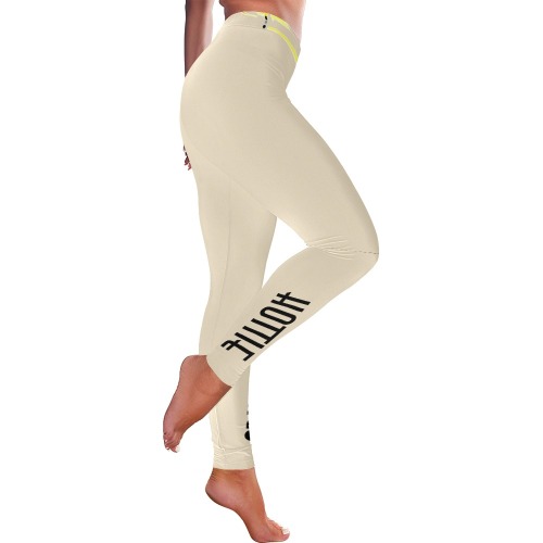 jahnetta NUDE BBY HH LEGGINGS Women's Low Rise Leggings (Invisible Stitch) (Model L05)