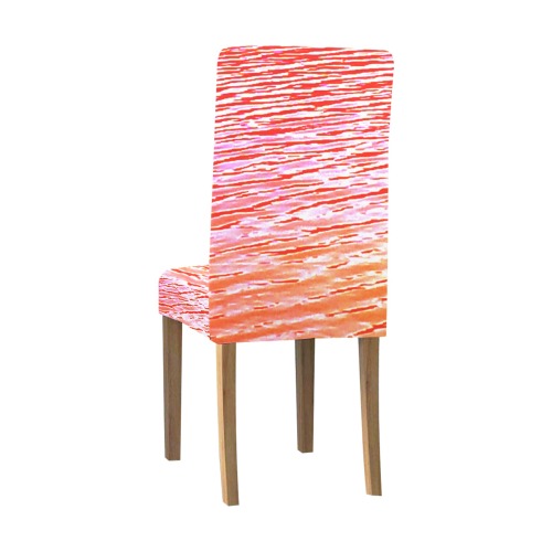 Orange and red water Removable Dining Chair Cover