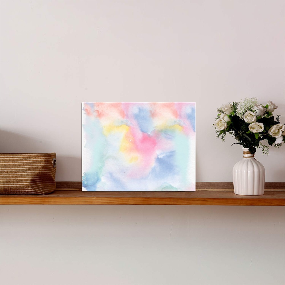 Colorful watercolor Photo Panel for Tabletop Display 8"x6"