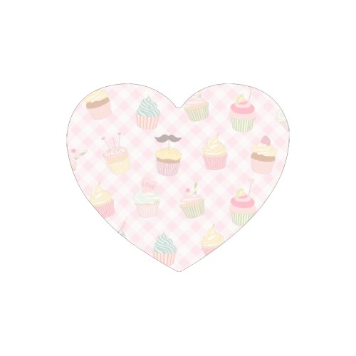 Cupcakes Heart-shaped Mousepad