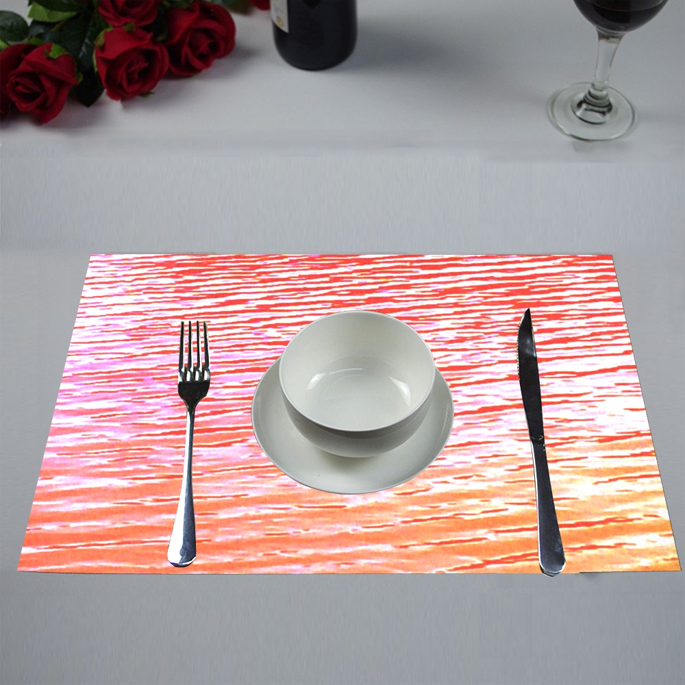 Orange and red water Placemat 12’’ x 18’’ (Set of 4)