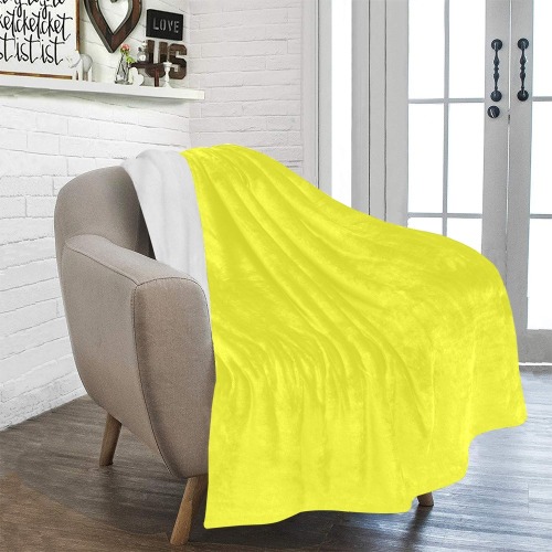 color maximum yellow Ultra-Soft Micro Fleece Blanket 50"x60"