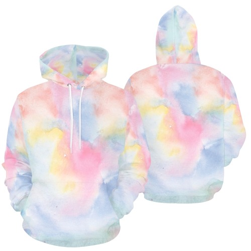 Colorful watercolor All Over Print Hoodie for Men (USA Size) (Model H13)