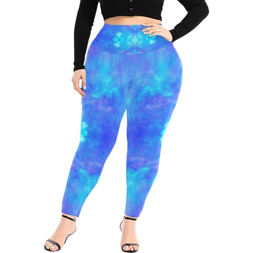 Into the Void Women's Extra Plus Size High Waist Leggings (Model L45)