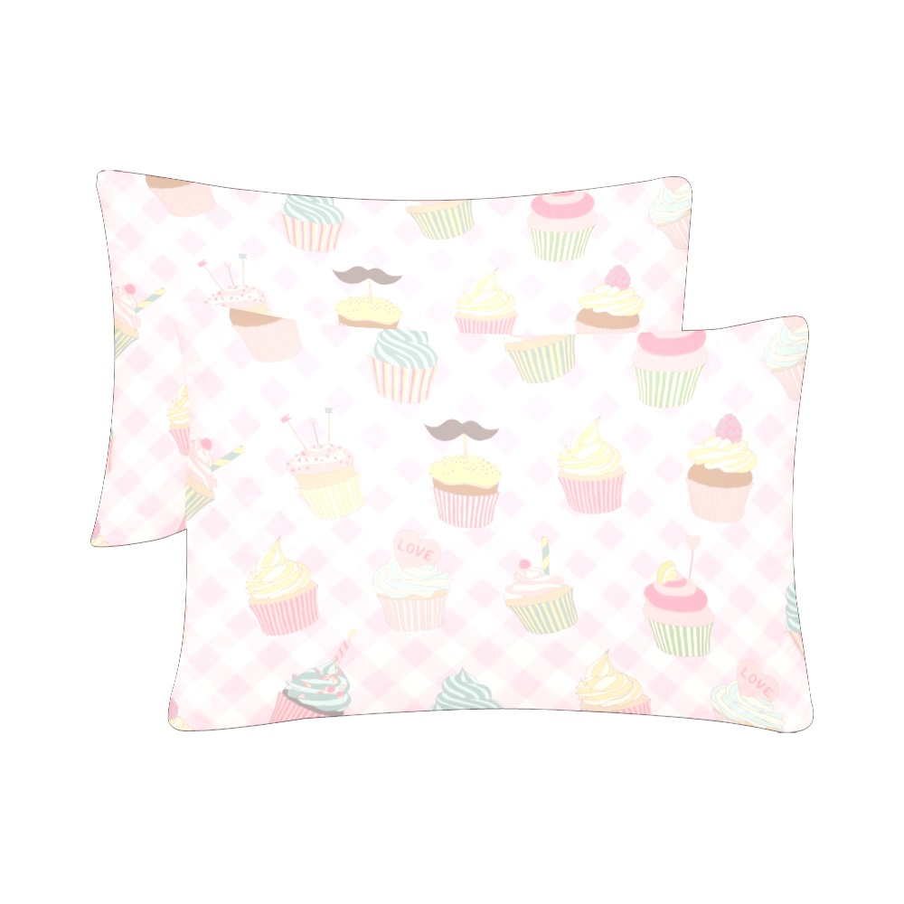 Cupcakes Custom Pillow Case 20"x 30" (One Side) (Set of 2)