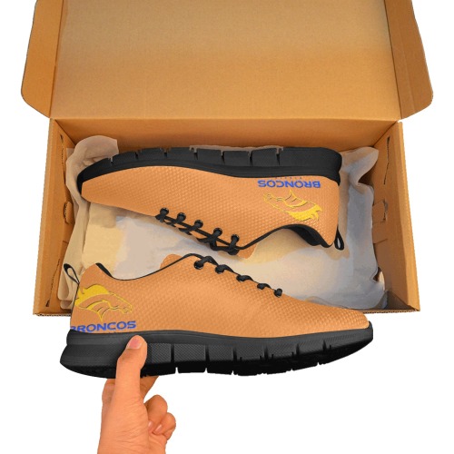 Broncos Orange Women's Breathable Running Shoes (Model 055)