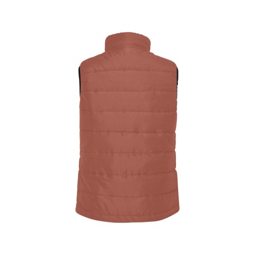 color chestnut Women's Padded Vest Jacket (Model H44)