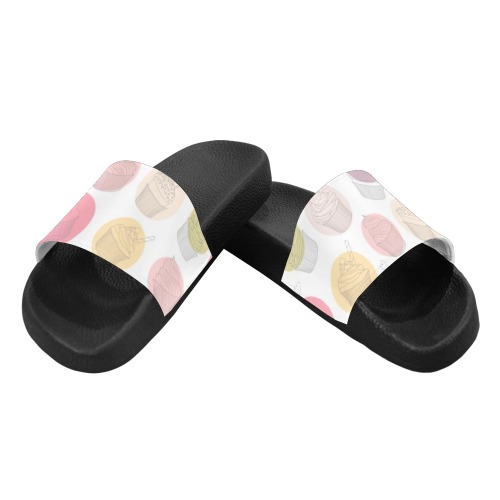 Colorful Cupcakes Women's Slide Sandals (Model 057)