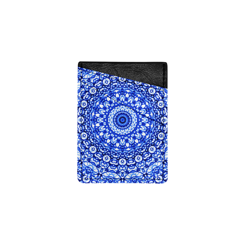 Blue Mandala Mehndi Style G403 Cell Phone Card Holder