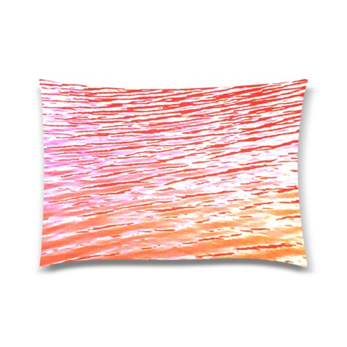 Orange and red water Custom Zippered Pillow Case 20"x30"(Twin Sides)