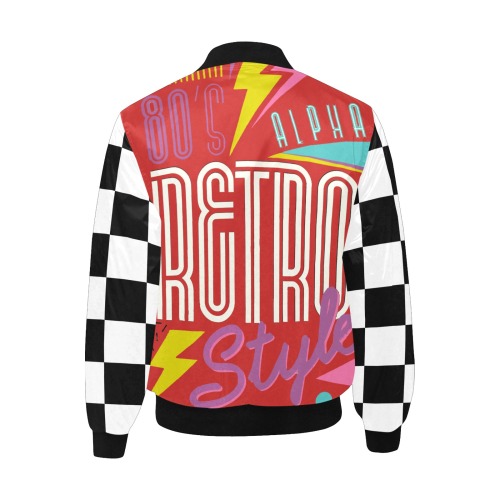 RETRO BLADE JACKET All Over Print Quilted Bomber Jacket for Men (Model H33)
