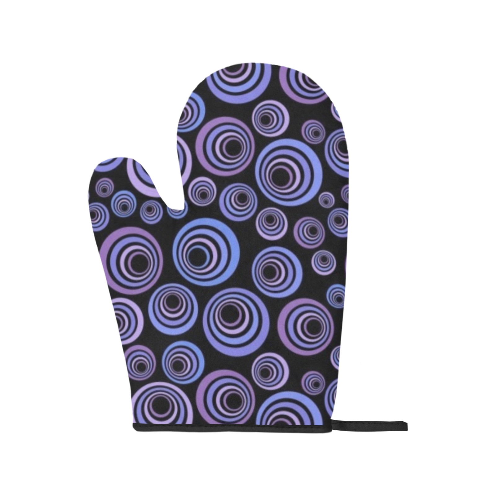 Retro Psychedelic Pretty Purple Pattern Oven Mitt & Pot Holder