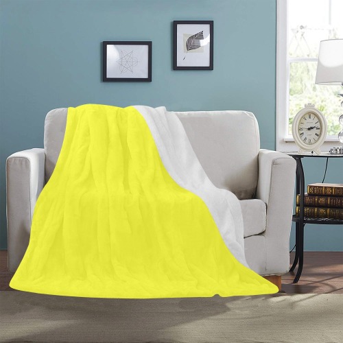 color maximum yellow Ultra-Soft Micro Fleece Blanket 50"x60"