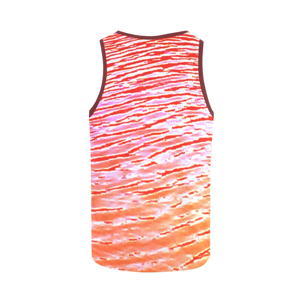 Orange and red water All Over Print Tank Top for Women (Model T43)