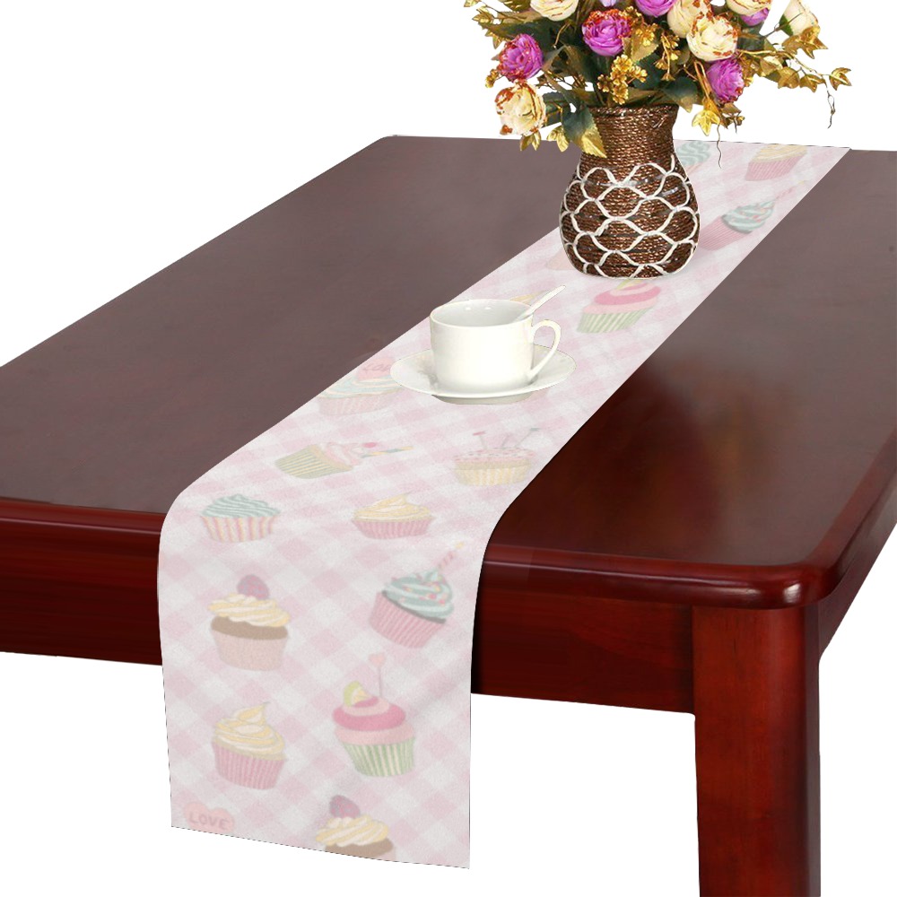 Cupcakes Table Runner 14x72 inch