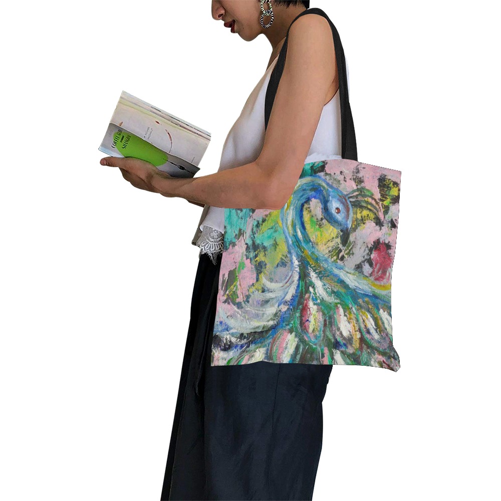Peacock All Over Print Canvas Tote Bag/Small (Model 1697)