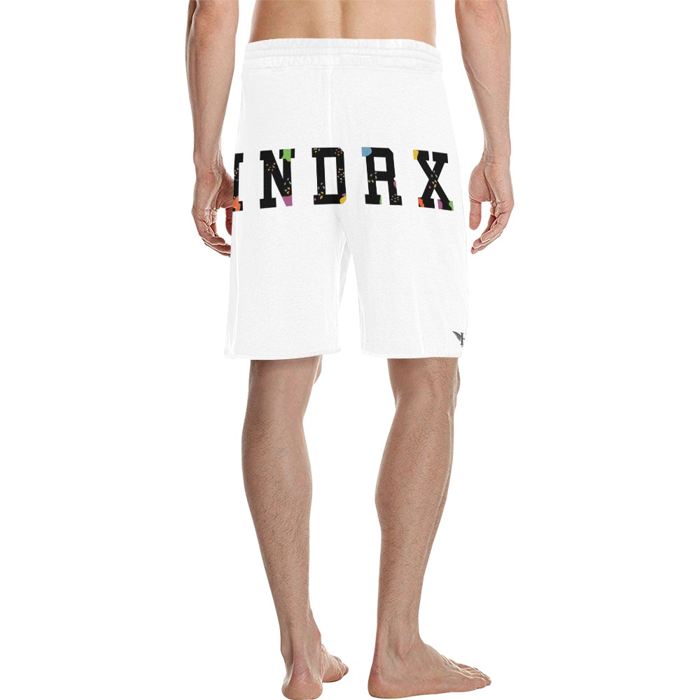 White Racer HNDRX Men's All Over Print Casual Shorts (Model L23)