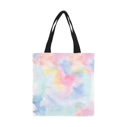 Colorful watercolor All Over Print Canvas Tote Bag/Small (Model 1697)