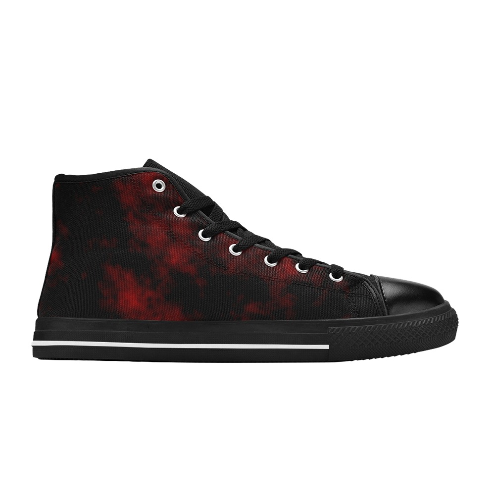 Necrosis - Red Men’s Classic High Top Canvas Shoes (Model 017)