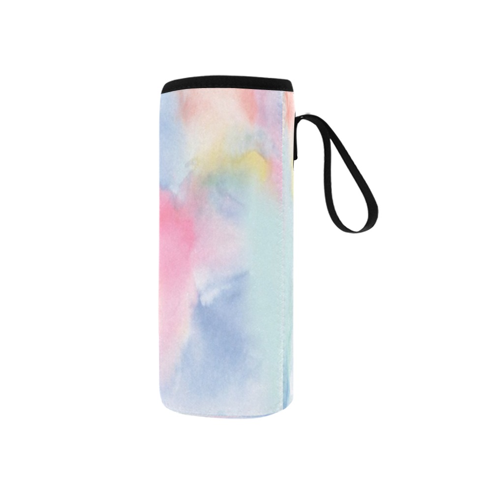 Colorful watercolor Neoprene Water Bottle Pouch/Small