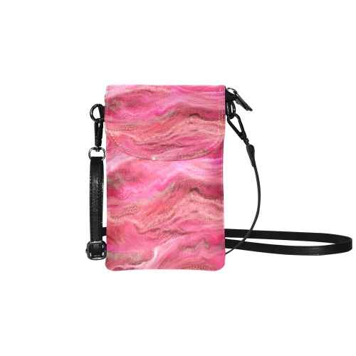 pink waves Small Cell Phone Purse (Model 1711)