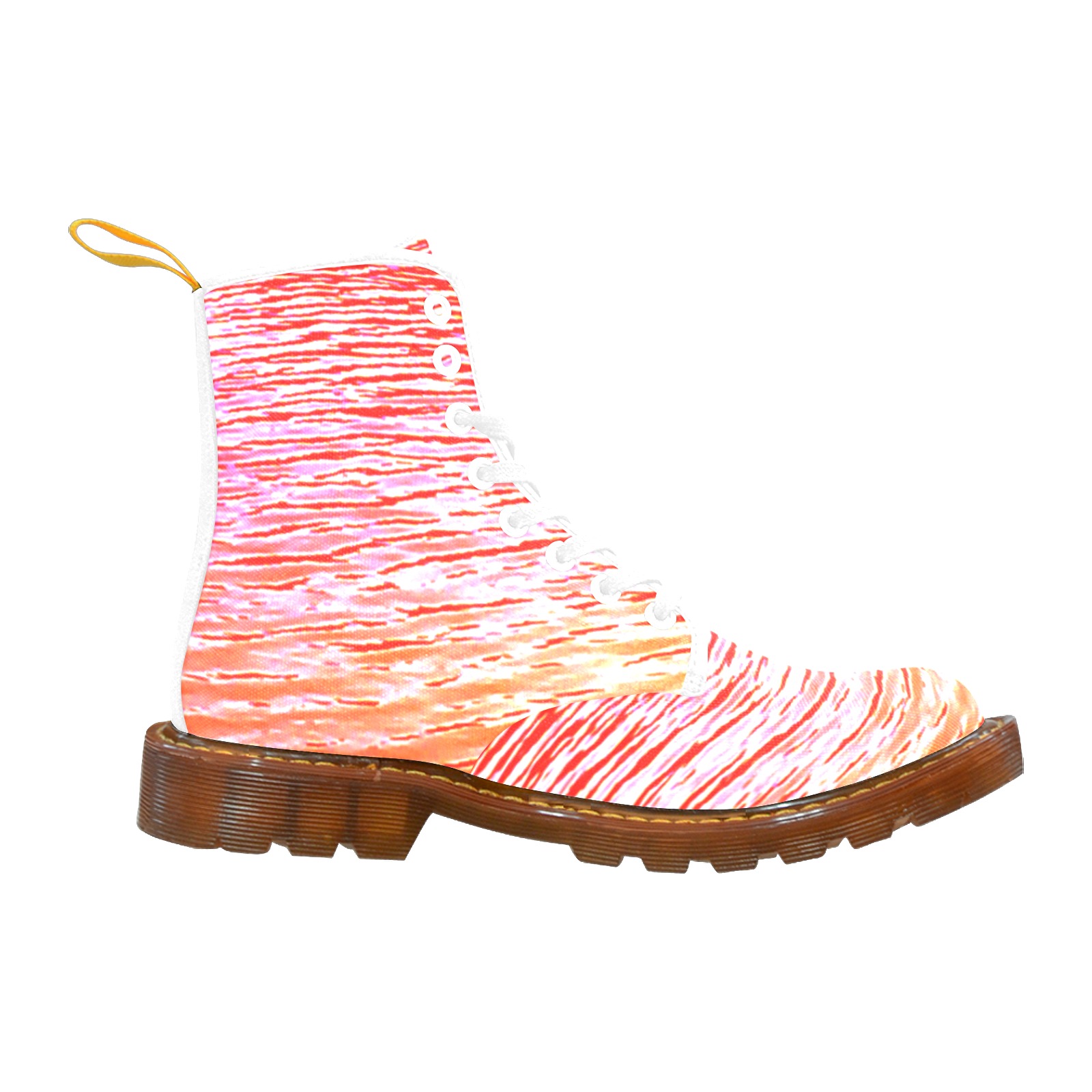 Orange and red water Martin Boots For Women Model 1203H