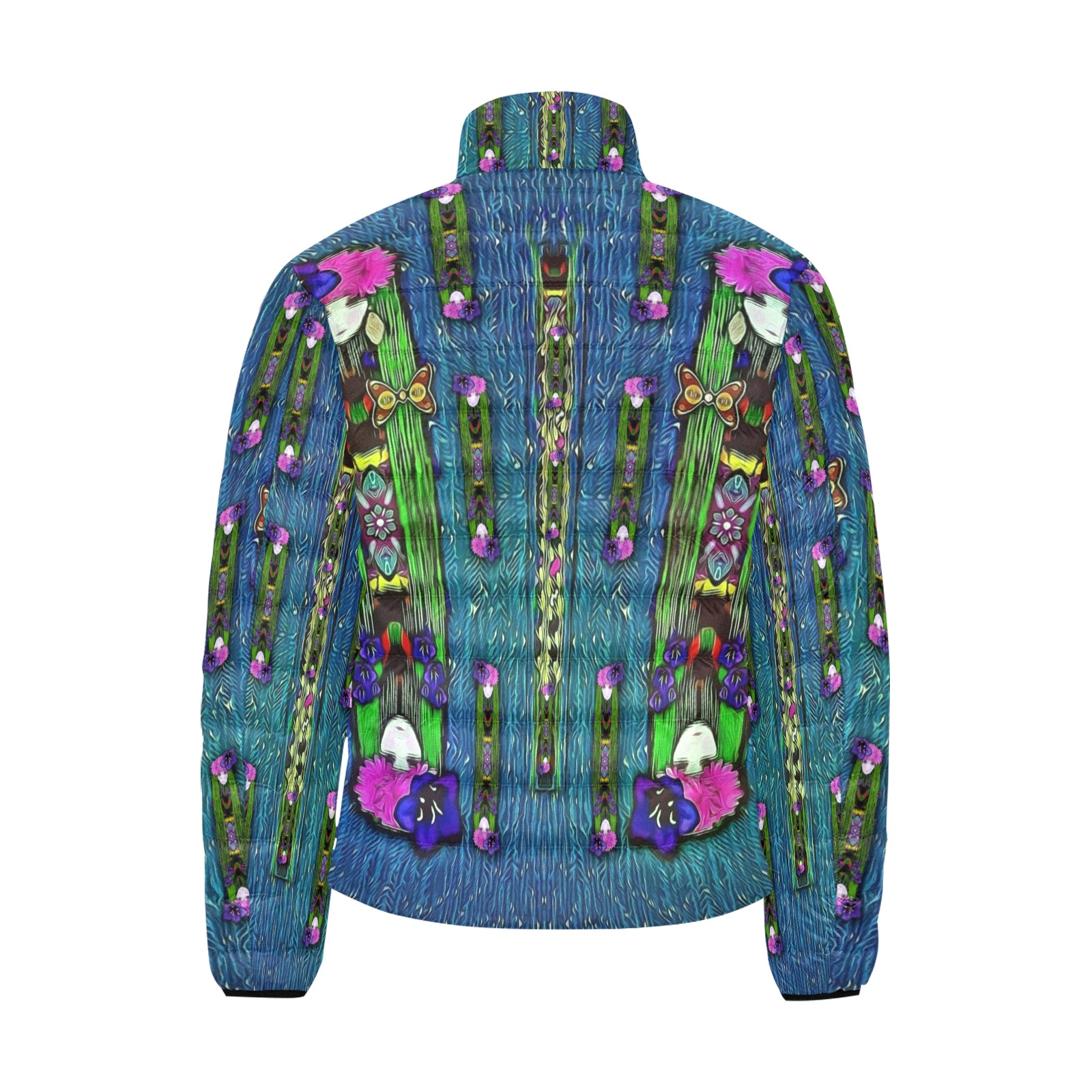 Fae mermaids live in the soft warm sea of love and pop culture Men's Stand Collar Padded Jacket (Model H41)