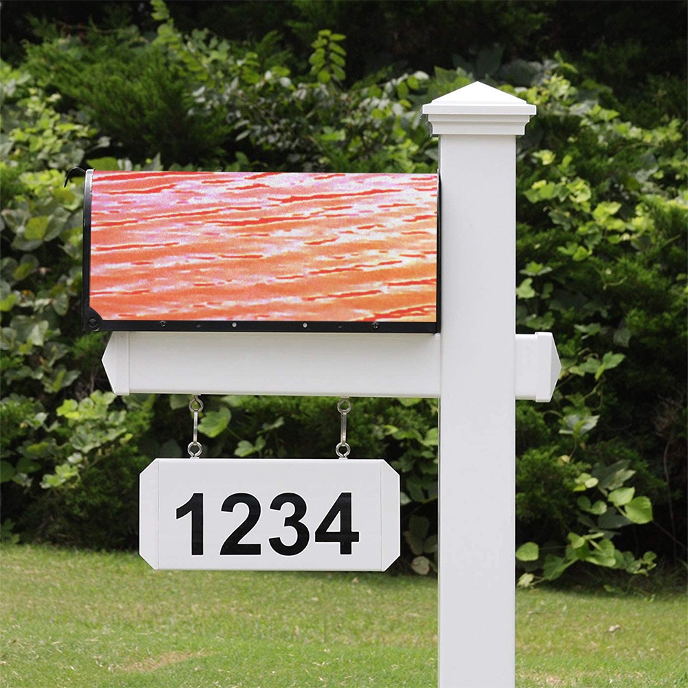 Orange and red water Mailbox Cover