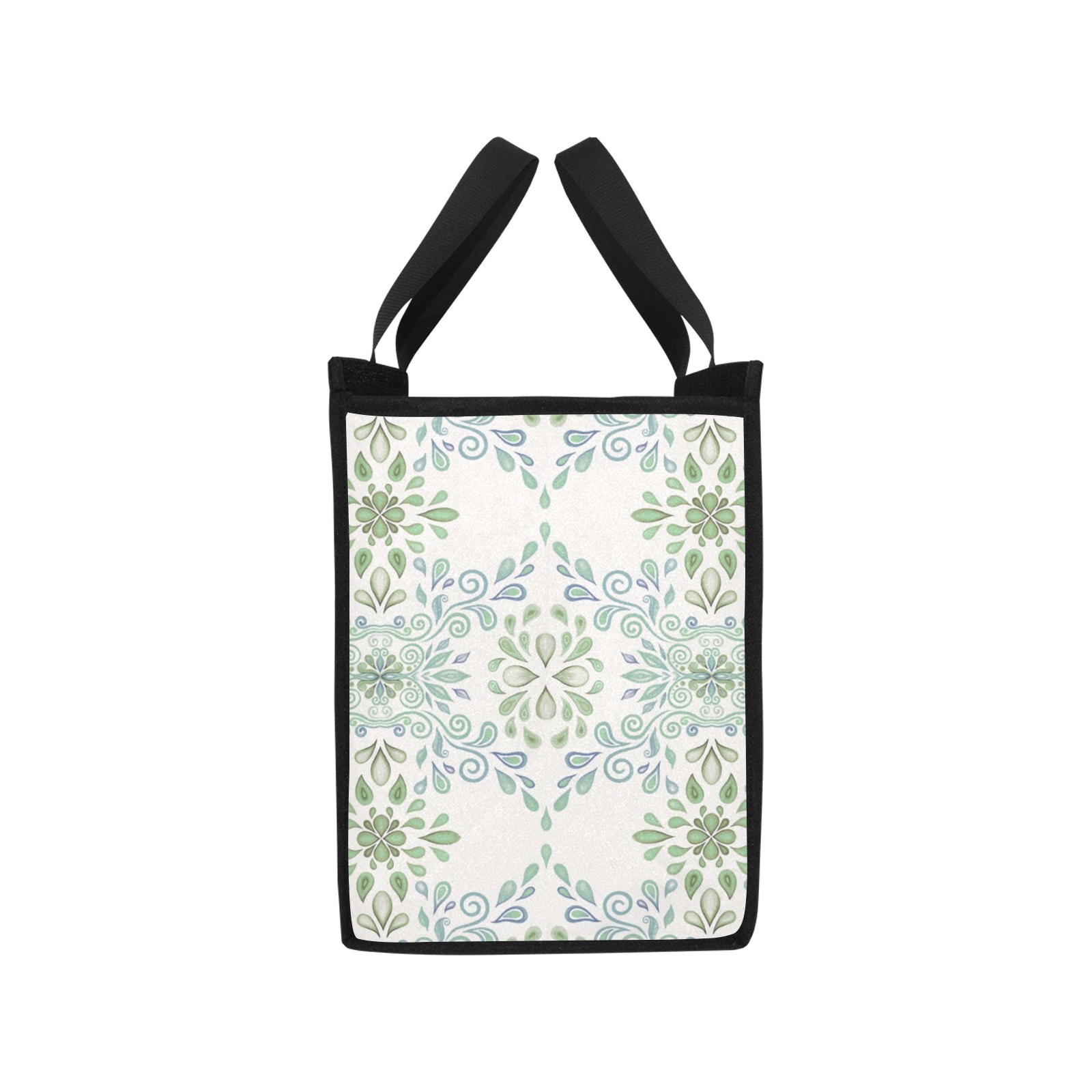 Blue and Green watercolor pattern Picnic Tote Bag (Model 1717)