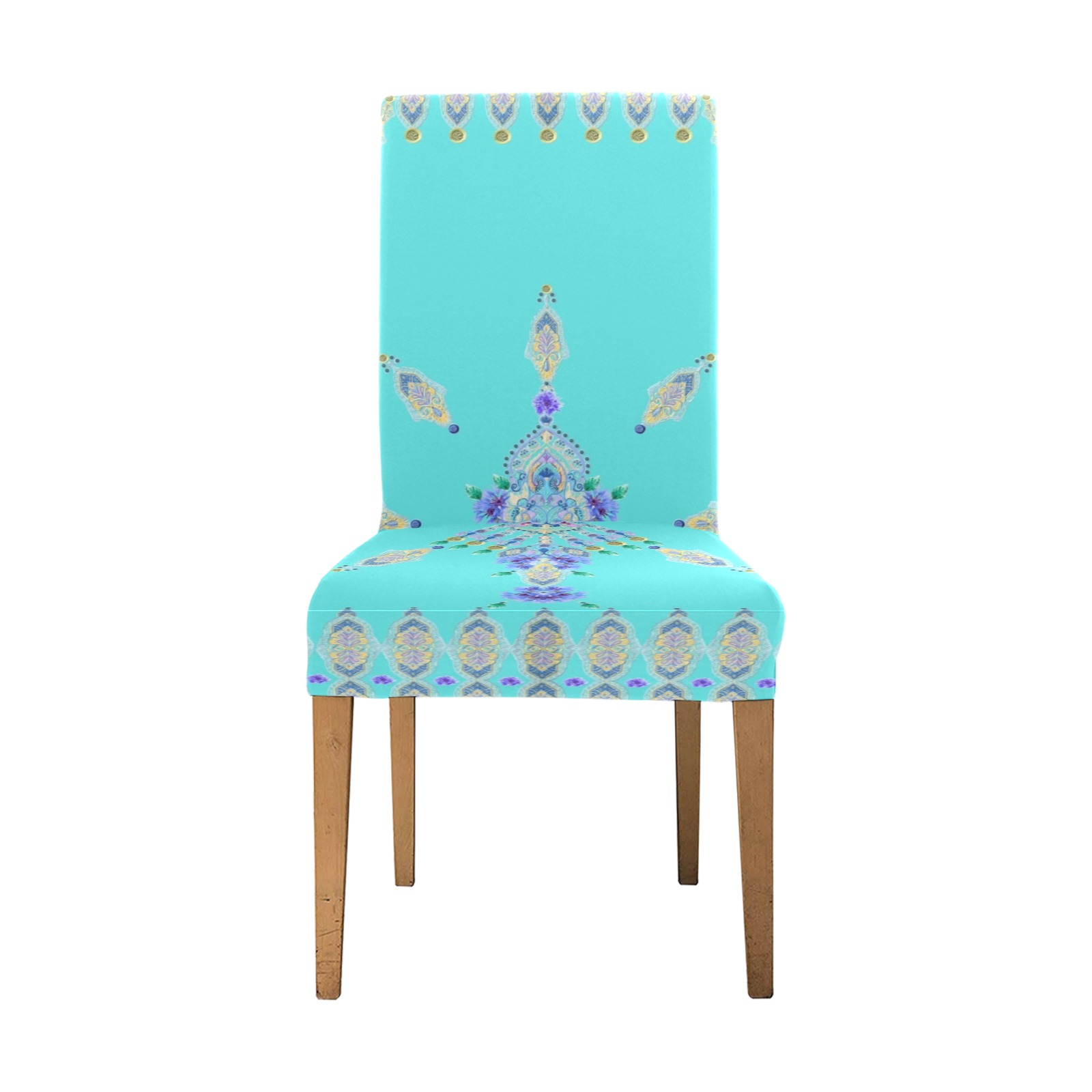 bleuet jaune Removable Dining Chair Cover