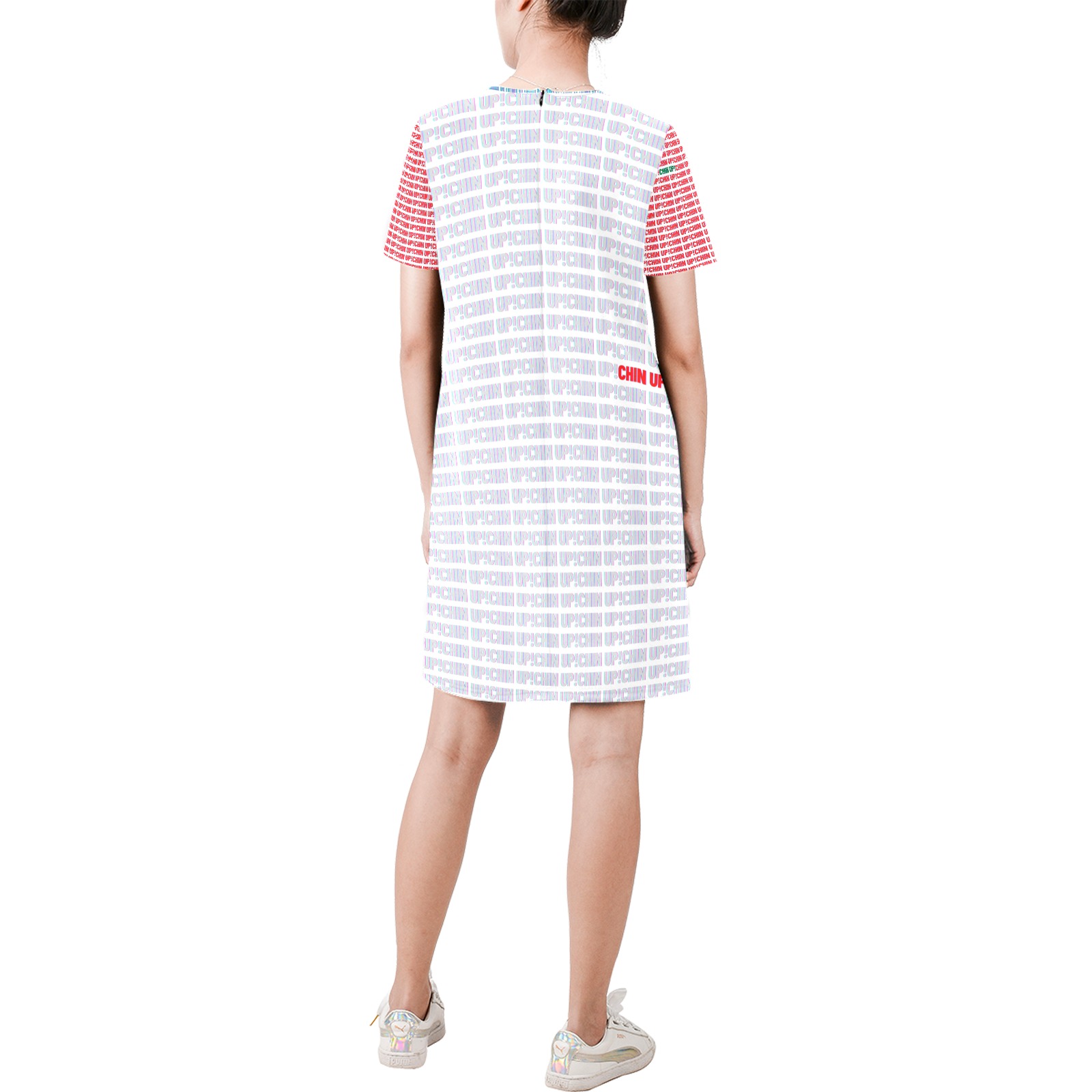 Warmest Wishes (6) Short-Sleeve Round Neck A-Line Dress (Model D47)