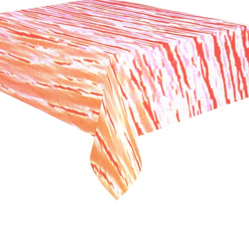 Orange and red water Cotton Linen Tablecloth 60"x 84"