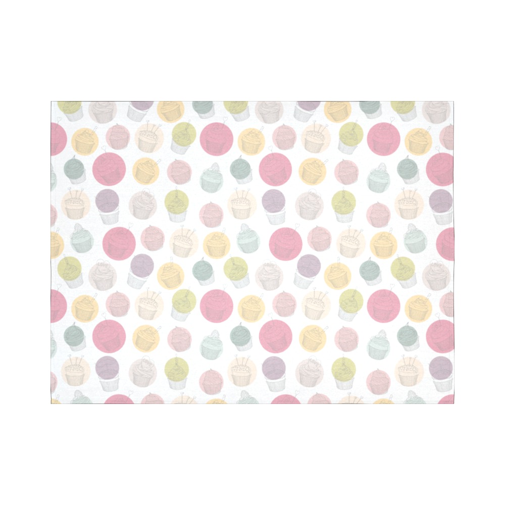Colorful Cupcakes Cotton Linen Wall Tapestry 80"x 60"