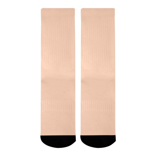 color apricot Mid-Calf Socks (Black Sole)