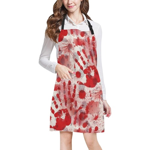 Halloween Bloody Hands by Artdream All Over Print Apron