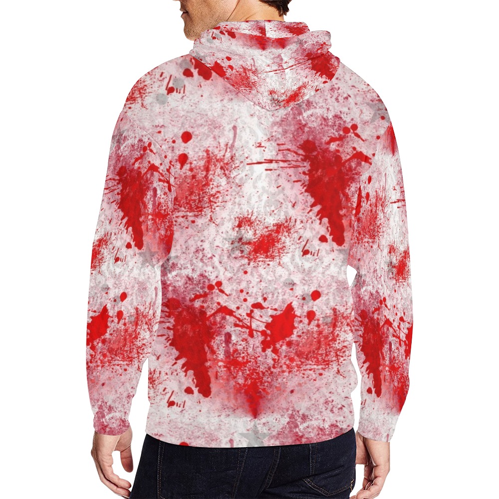 Halloween Blood by Artdream All Over Print Full Zip Hoodie for Men (Model H14)