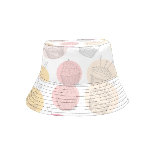 Colorful Cupcakes All Over Print Bucket Hat for Men