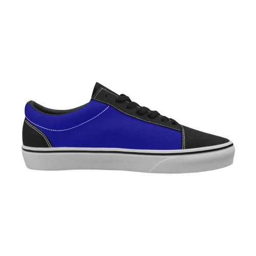 color navy Men's Low Top Skateboarding Shoes (Model E001-2)