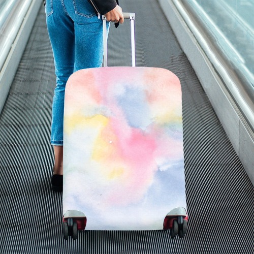 Colorful watercolor Luggage Cover/Large 26"-28"