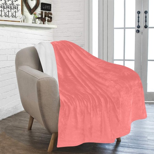color light red Ultra-Soft Micro Fleece Blanket 50"x60"