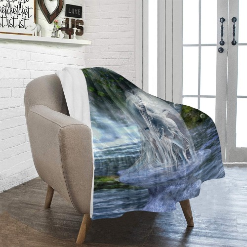 Unicorn and Magical Waterfall Ultra-Soft Micro Fleece Blanket 30''x40''