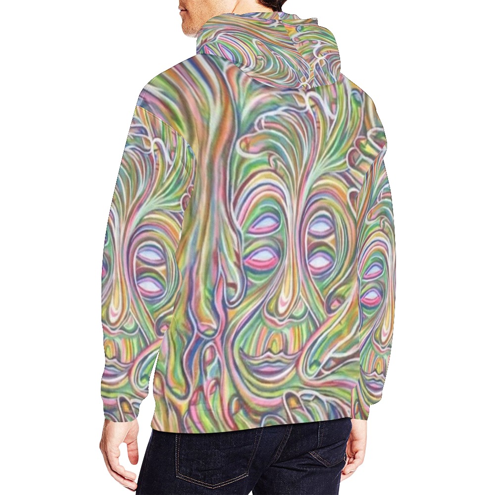 between the lines All Over Print Hoodie for Men (USA Size) (Model H13)