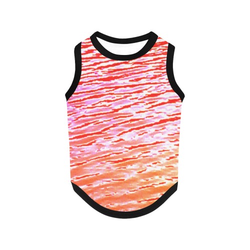 Orange and red water All Over Print Pet Tank Top